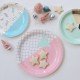 Petites assiettes design bleu (par 12)