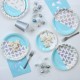 Petites assiettes design bleu (par 12)