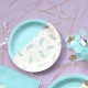 Petites assiettes design bleu (par 12)