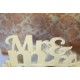 Cake topper mariage "Mr & Mrs" - blanc