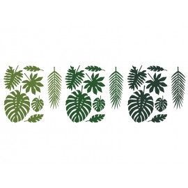 Décoration de feuilles tropicales (par 21)