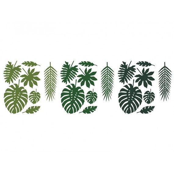 Décoration feuilles tropicales