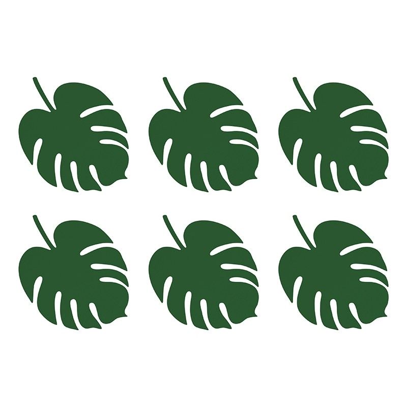 Feuilles tropicales de fête (par 6) Modern Confetti