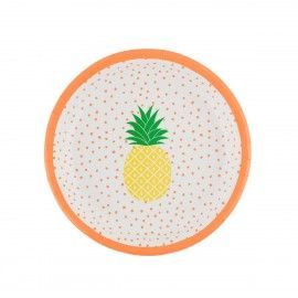 Assiettes ananas (par 8)