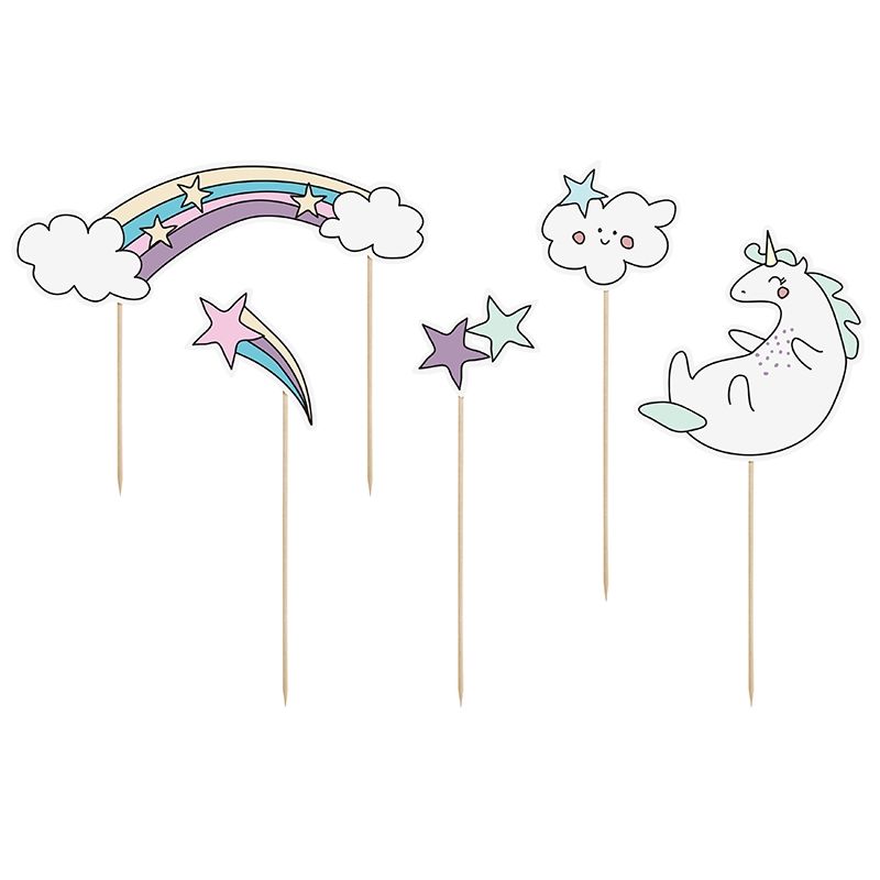 Decorations De Gateau Anniversaire Licorne Modern Confetti