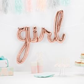 Ballon anniversaire fille rose gold