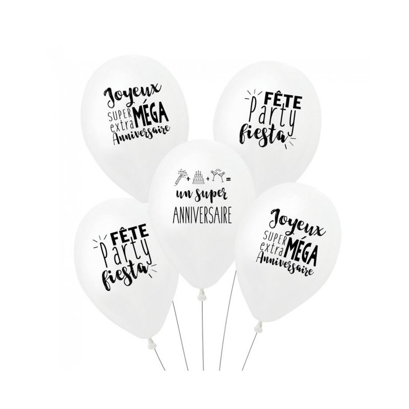Ballons D Anniversaire A Messages Par 5 Modern Confetti Ballons D Anniversaire A Messages Par 5 Modern Confetti