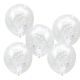 Ballons confettis blancs 