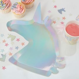 Assiettes Licorne irisées