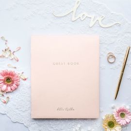 Livre d'or rose pastel