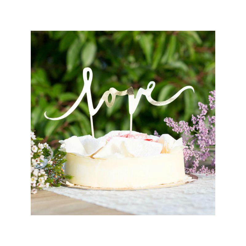 Cake Topper Love Rose Gold Modern Confetti Cake Topper Love Rose Gold Modern Confetti
