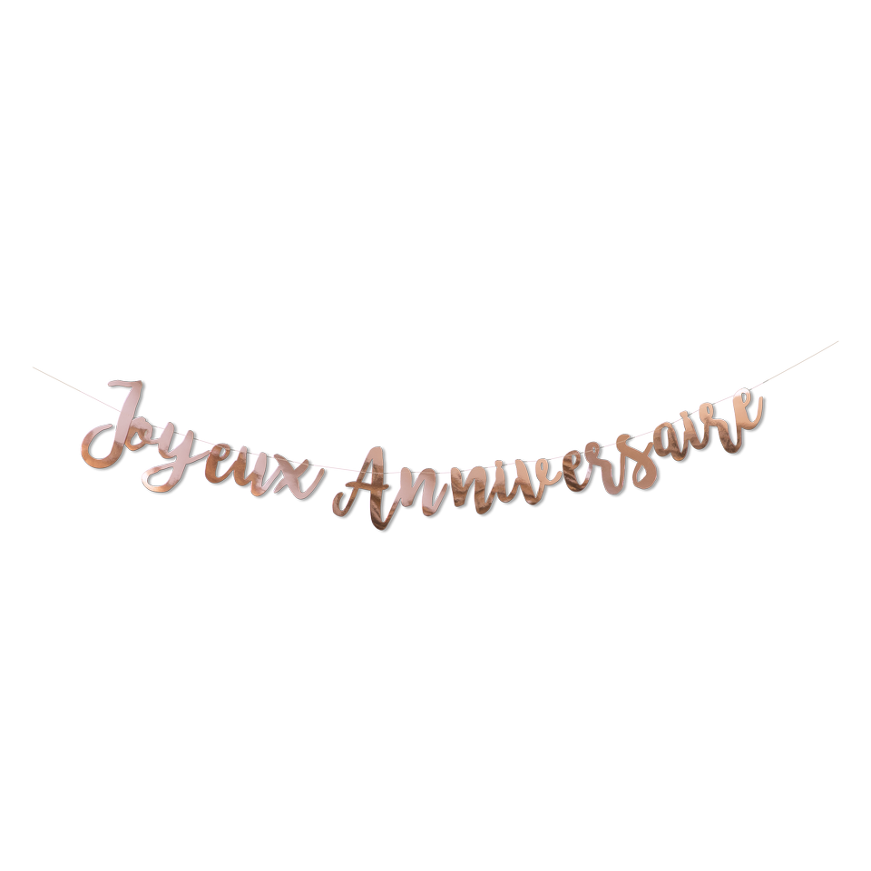 Guirlande Joyeux Anniversaire Rose Gold Modern Confetti Guirlande Joyeux Anniversaire Rose Gold Modern Confetti