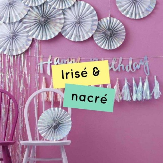 Décoration de fête nacré et irisé