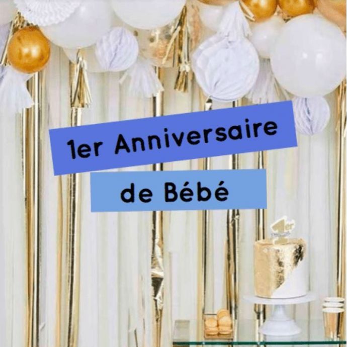 Un premier anniversaire Prince et Ourson : bleu, blanc, argent et ballons