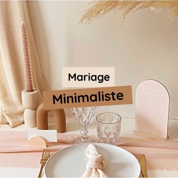 Décoration mariage minimaliste